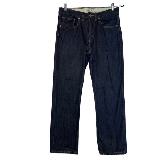 Lands End Canvas Other - Lands End‎ Canvas Mens Dark Wash Straight Fit Jeans Classic Staple Size 32x30